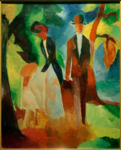 Gens au lac bleu - August Macke